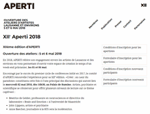 Tablet Screenshot of aperti.ch